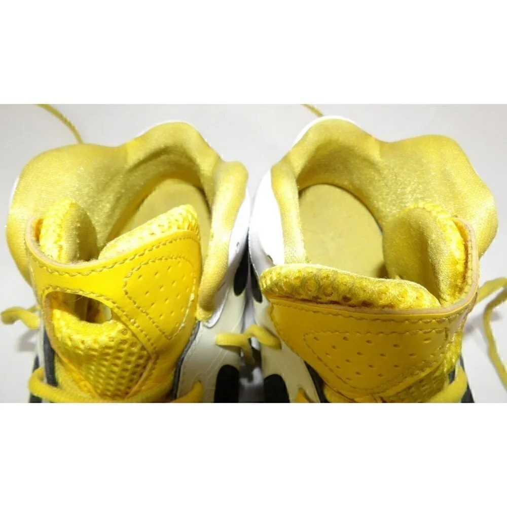 JORDAN Flywire white, red & yellow high top leather sneakers men's size 12